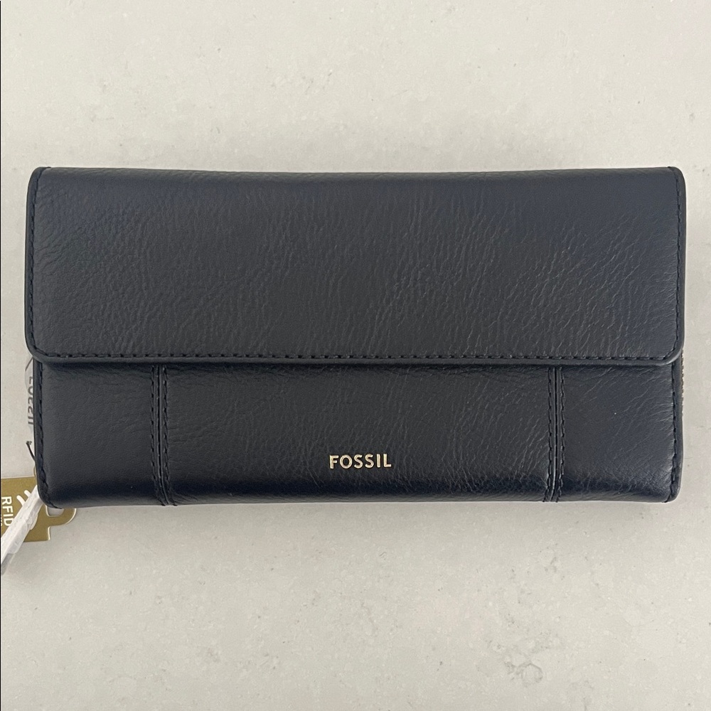 Fossil Jori Black Leather Wallet